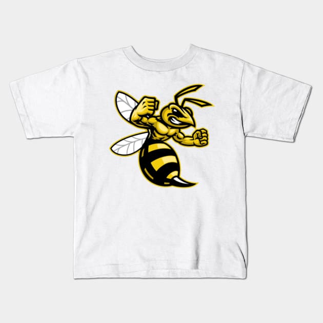 Angry hornet wasp Kids T-Shirt by GAGO5